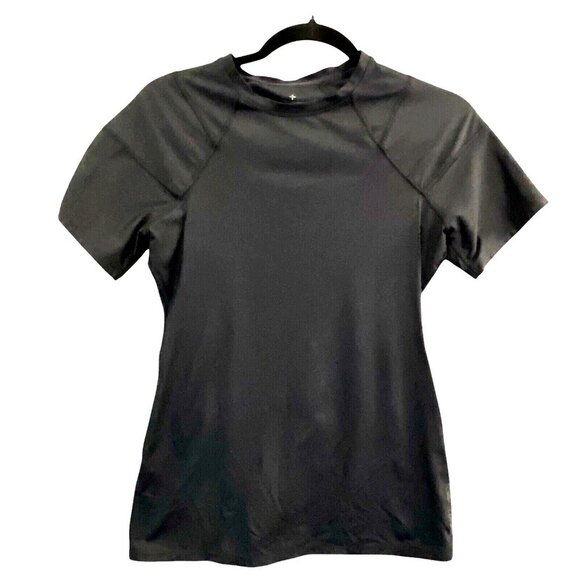 TOMMIE COPPER Women Shirt Sz L Black Recovery Short Sleeve Pullover Active 41-1 - Picture 1 of 7